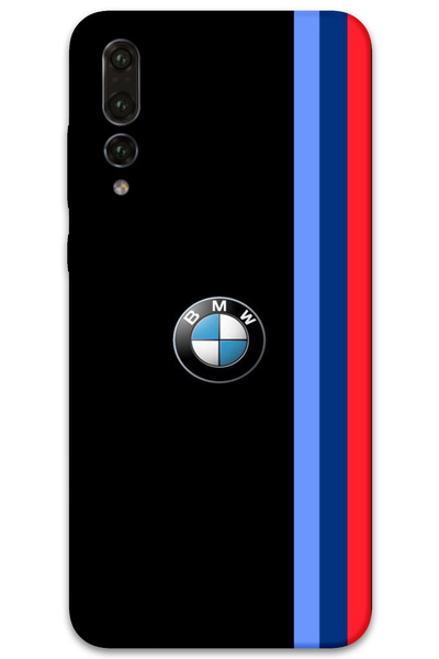 MRCİLETİSİM غطاء خلفي لهاتف هواوي P20 برو بنمط HD مطبوع - ثلاثة خطوط سوداء