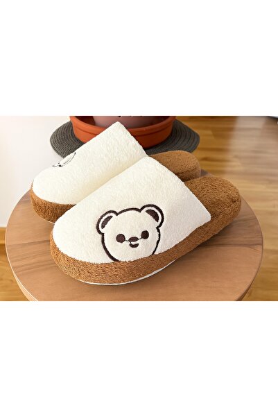 Moda Frato Momo Teddy Bear Women's House Slippers Daily Comfortable Winter Slippers
