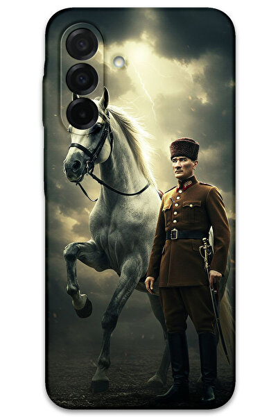 MRCİLETİSİM غطاء خلفي لهاتف سامسونج جالاكسي A17 بنمط HD مطبوع - أتاتورك شيمبك