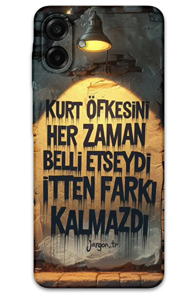 MRCİLETİSİM غطاء خلفي لهاتف سامسونج جالاكسي A07 بنمط HD مطبوع - غضب الذئب