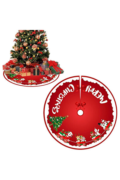 Zippi Covoraș pentru Brad de Crăciun, 90 cm – Tesătură Pufoasă, Model „Sania ...