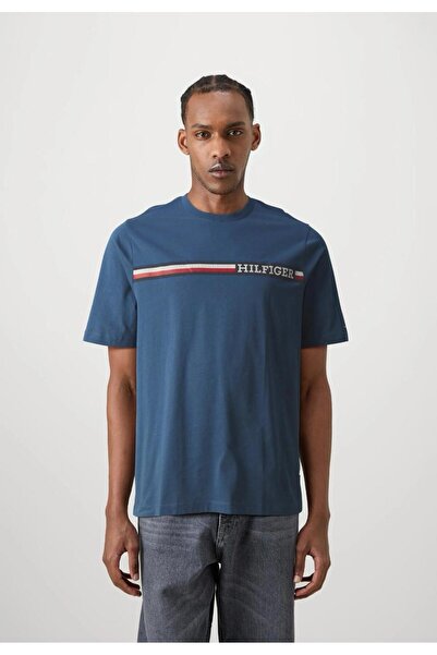 Tommy Hilfiger Erkek Regular Fıt Baskı Logolu T-Shirt