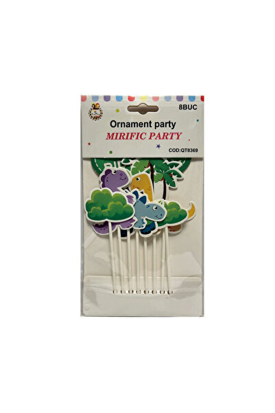 Mirific Party Multicolor Dinosaur Cake Topper Set PPQT8369