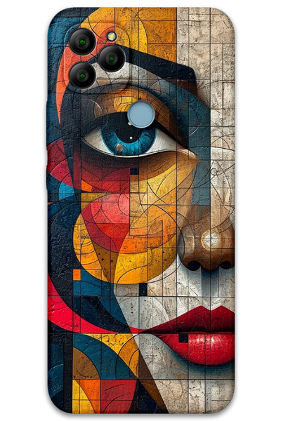 MRCİLETİSİM غطاء خلفي من جينرال موبايل GM 22 بنمط HD مطبوع - وجه فني