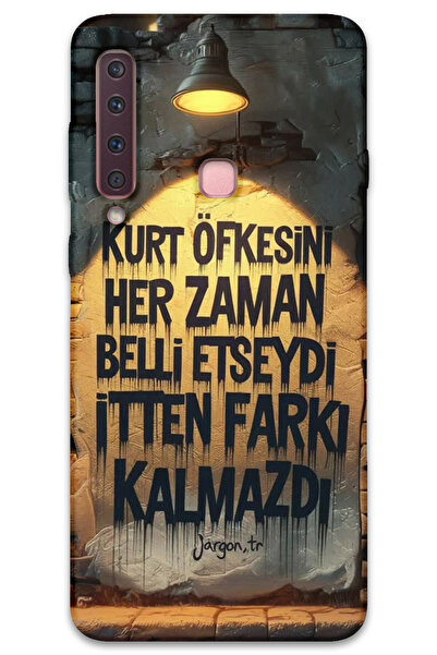 MRCİLETİSİM غطاء خلفي لهاتف سامسونج جالاكسي A9 2018 بنمط HD مطبوع - غضب الذئب