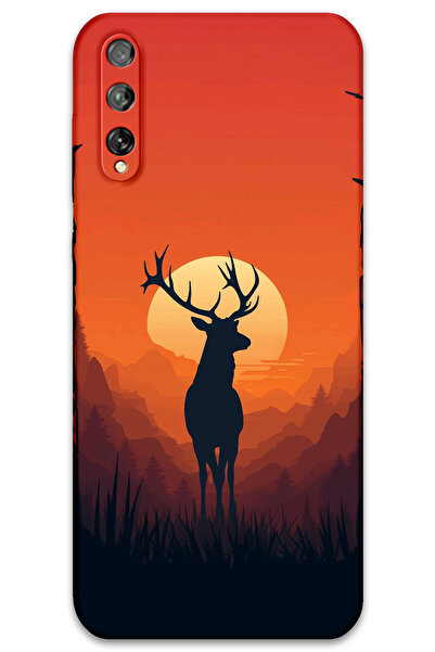 MRCİLETİSİM غطاء خلفي لهاتف هواوي P Smart S / Y8P بنمط HD مطبوع - غزال