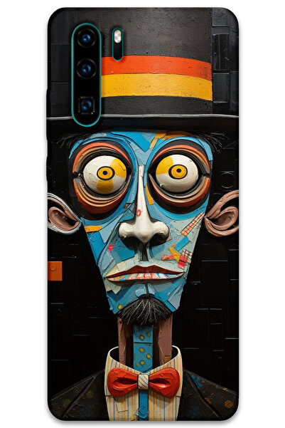 MRCİLETİSİM غطاء خلفي لهاتف هواوي P30 برو بنمط HD مطبوع - صراخ صامت