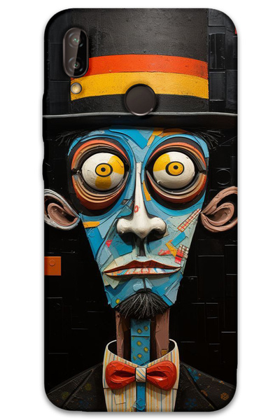 MRCİLETİSİM غطاء خلفي لهاتف هواوي P20 لايت بنمط HD مطبوع - صراخ صامت