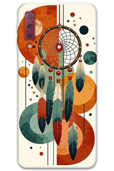 MRCİLETİSİM غطاء خلفي لهاتف سامسونج جالاكسي A7 2018 بنمط HD مطبوع - ماندالا