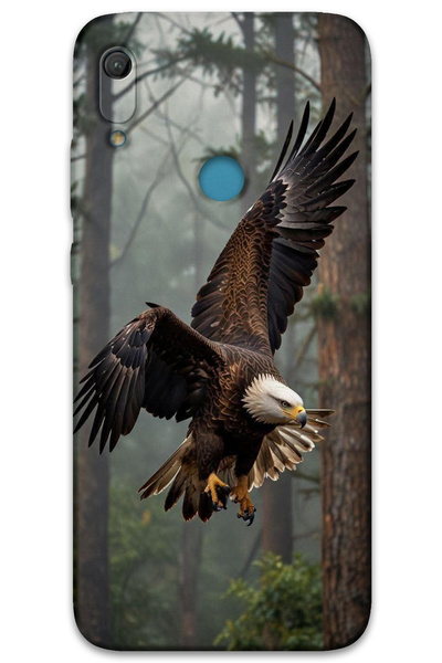 MRCİLETİSİM غطاء خلفي لهاتف هواوي Y6S بنمط HD مطبوع - النسر