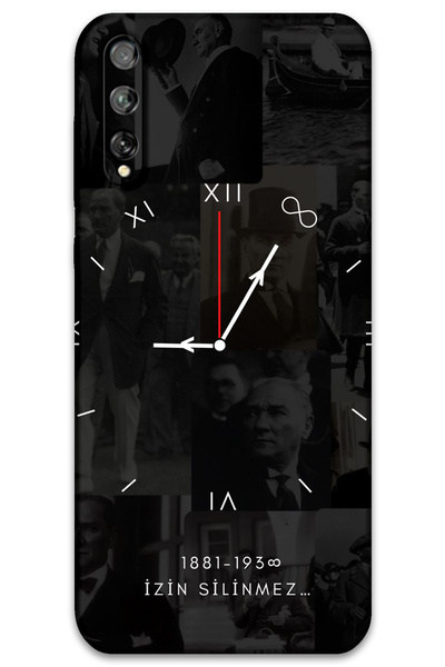 MRCİLETİSİM غطاء خلفي لهاتف هواوي P Smart S / Y8P بنمط HD مطبوع - أتاتورك 9-15