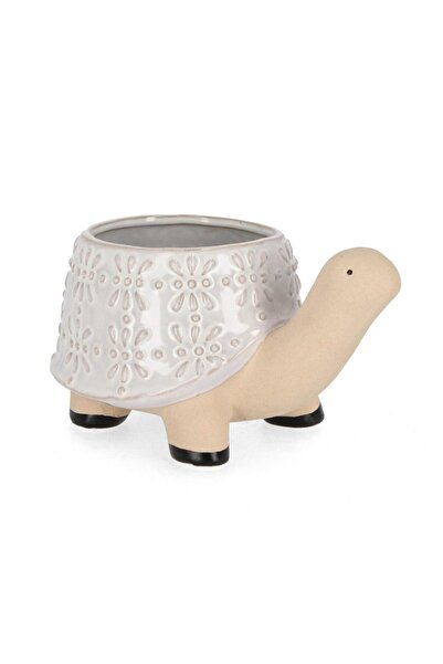 Bizzotto Vasă Decorativă Turtle Dalyan Tartaruga Bianco H14 -