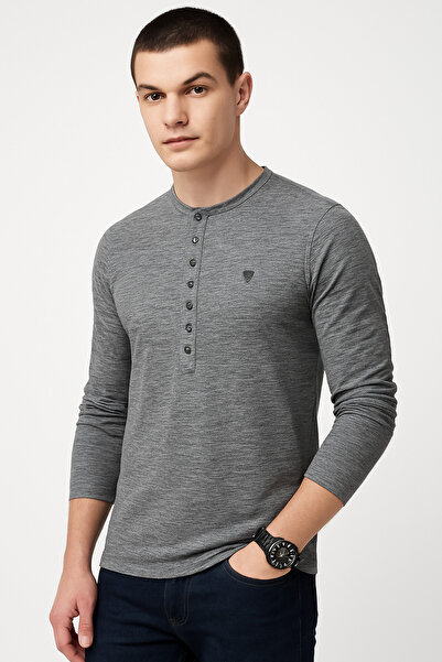 STITCH by MH Men’s 7-Button Henley Long Sleeve T-Shirt
