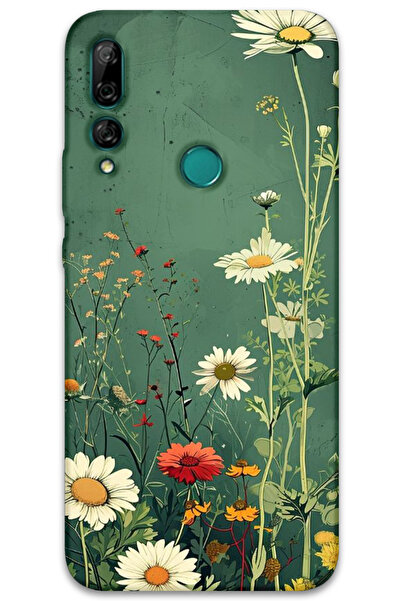 MRCİLETİSİM غطاء خلفي لهاتف هواوي Y9 برايم 2019 بنمط HD مطبوع - ديزي أخضر