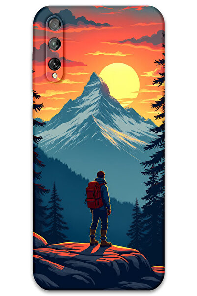 MRCİLETİSİM غطاء خلفي لهاتف هواوي P Smart S / Y8P بنمط HD مطبوع - Everest