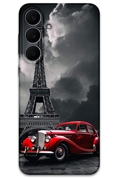 MRCİLETİSİM غطاء خلفي لهاتف سامسونج جالاكسي S25 FE بنمط HD مطبوع - برج إيفل ا...