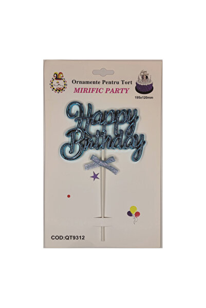 Mirific Party Blue topper, 195×120 mm, happy birthday