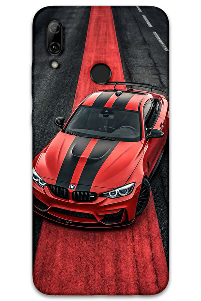 MRCİLETİSİM غطاء خلفي لهاتف هواوي بي سمارت 2019 بنمط HD مطبوع - أحمر BW