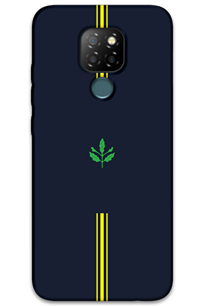 MRCİLETİSİM غطاء خلفي من جينرال موبايل GM 20 Case HD Pattern مطبوع - أصفر وأزرق داكن