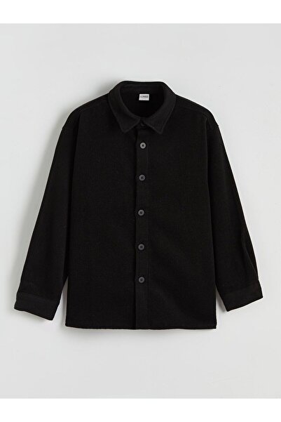 LC Waikiki Lcw Kids Basic Boys' Cashmere Shirt Jacket