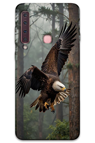 MRCİLETİSİM غطاء خلفي لهاتف سامسونج جالاكسي A9 2018 بنمط HD مطبوع - نسر