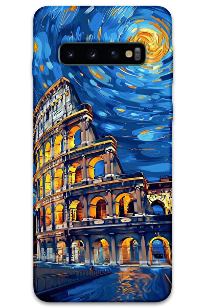 MRCİLETİSİM غطاء خلفي لهاتف سامسونج جالاكسي S10 بنمط HD مطبوع - فن روما