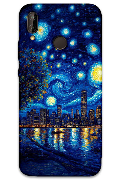 MRCİLETİSİM غطاء خلفي لهاتف هواوي P20 لايت بنمط HD مطبوع - فن الشاطئ