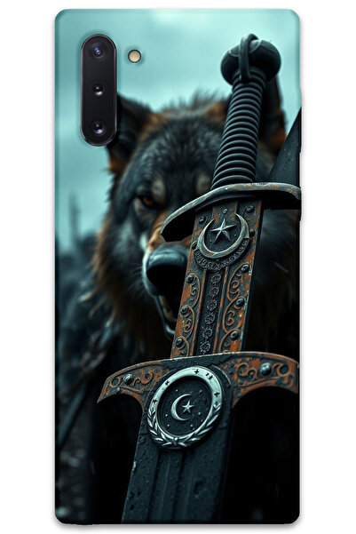 MRCİLETİSİM غطاء خلفي متوافق مع هاتف Galaxy Note 10 بنمط HD مطبوع - سيف نجمة ...