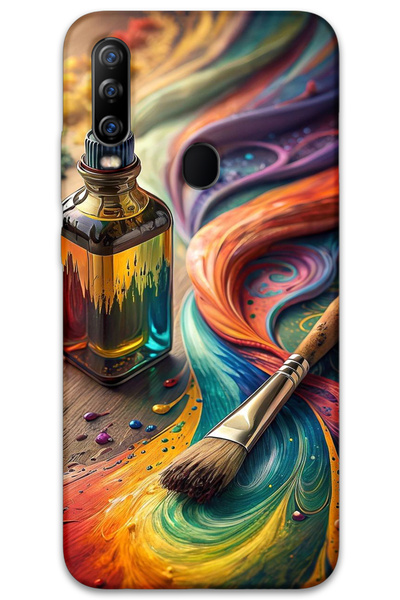 MRCİLETİSİM غطاء خلفي من جينرال موبايل GM 20 Pro Case HD Pattern مطبوع - لوحة فرشاة