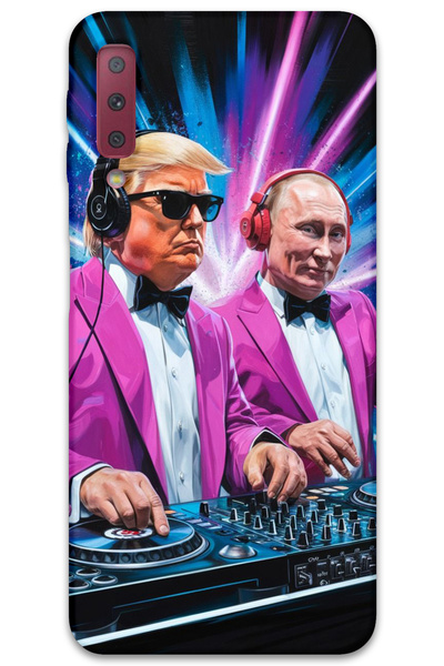 MRCİLETİSİM غطاء خلفي لهاتف سامسونج جالاكسي A7 2018 بنمط HD مطبوع - دي جي ترا...