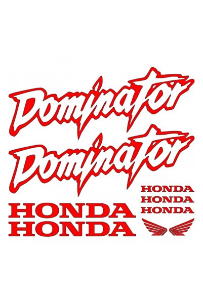 Oracal 651 Set of 9 Honda Stickers, Dominator, red