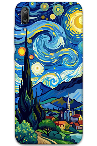 MRCİLETİSİM غطاء خلفي لهاتف هواوي Y7 برايم 2019 بنمط HD مطبوع - طاولة