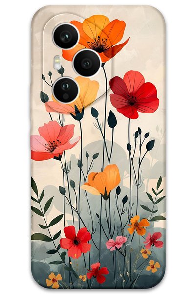 MRCİLETİSİM Huawei Honor 400 Pro Case Hd Pattern Printed Back Cover - Tulip