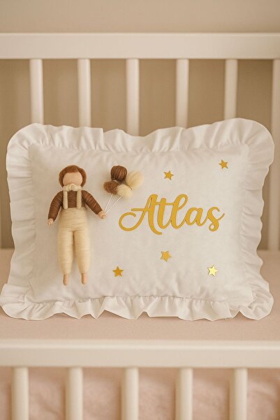 Bonika Keçe Bebekli Fırfırlı Bebek Takı Yastığı