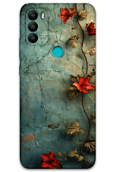 MRCİLETİSİM غطاء خلفي من جينرال موبايل GM 21 Plus بنمط HD مطبوع - زهرة اللبلاب