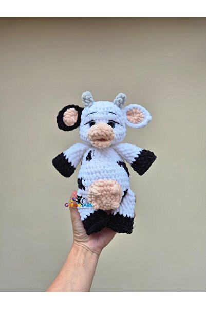 OEM Moolsy, Vaca de mărime medie – Jucărie de pluș croșetată manual | Cadou A...