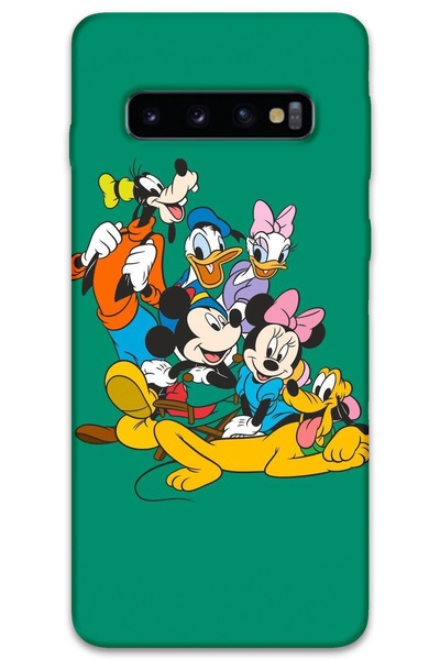 MRCİLETİSİM غطاء خلفي لهاتف سامسونج جالاكسي S10 بلس بنمط HD مطبوع - ميكي 1