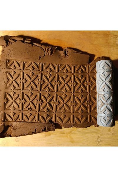 Enbceramic 10 CM SERAMİK-POLİMER KİL DOKU RULOSU DESEN OKLAVASI