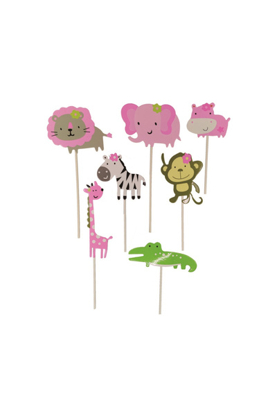 Mirific Party Multicolor cake topper set, animals