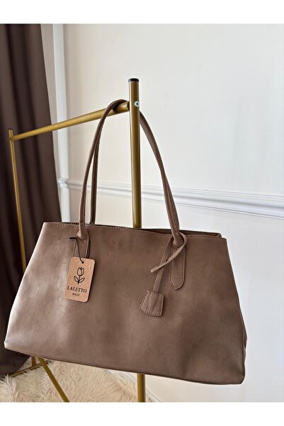 Laletto Kadın Model Süet Büyük Çanta