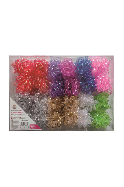 Mirific Party Set de 72 fundițe cadou, multicolore, 5,6 cm (PPQT8031)