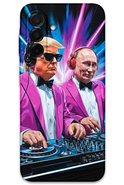 MRCİLETİSİM غطاء خلفي لهاتف سامسونج جالاكسي A17 بنمط HD مطبوع - دي جي ترامب ب...