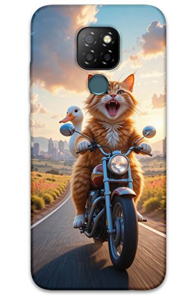 MRCİLETİSİM غطاء خلفي من جينرال موبايل GM 20 Case HD Pattern مطبوع - Crazy Cat