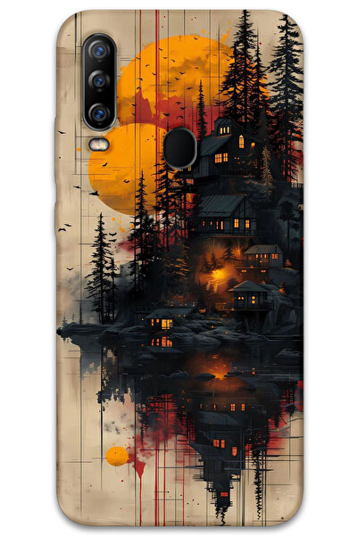 MRCİLETİSİM غطاء خلفي من جينرال موبايل GM 20 Pro Case HD Pattern مطبوع - منازل خشبية