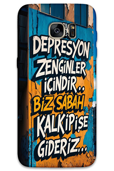 MRCİLETİSİM غطاء خلفي لهاتف سامسونج جالاكسي S7 إيدج بنمط HD مطبوع -