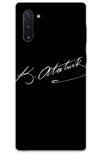 MRCİLETİSİM غطاء خلفي لهاتف سامسونج جالاكسي نوت 10 بنمط HD مطبوع - توقيع أتاتورك