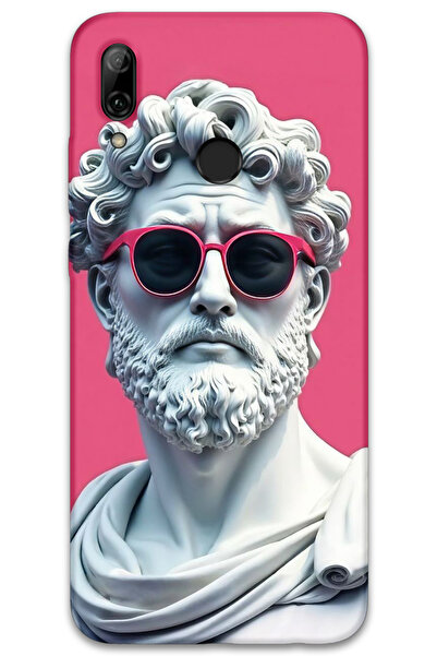 MRCİLETİSİM غطاء خلفي لهاتف هواوي بي سمارت 2019 بنمط HD مطبوع - تمثال