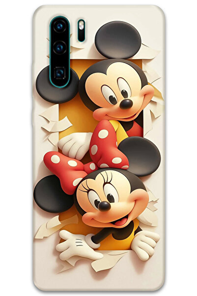 MRCİLETİSİM غطاء خلفي لهاتف هواوي P30 برو بنمط HD مطبوع - ميكي 2