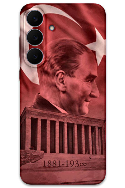 MRCİLETİSİM غطاء خلفي لهاتف سامسونج جالاكسي S25 FE بنمط HD مطبوع - أتاتورك أن...