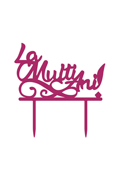 Mirific Party Pink cake topper, 155 x 160 x 1.5 mm, Happy Birthday